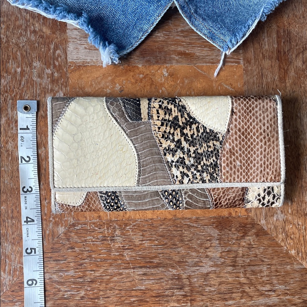 Patchwork Leather Clutch Wallet - image 3